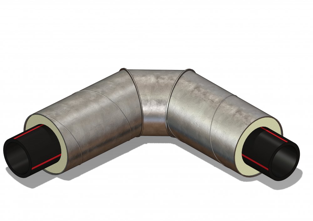 Отвод Boilerberg-flex (PE-RT тип II) 90° в ППУ/ОЦ диаметр 25/110 мм, SDR7,4 – купить от производителя