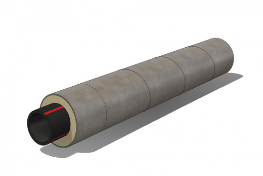 Труба Boilerberg-flex (PE-RT тип II) в ППУ/ОЦ диаметр 25/110 мм, SDR7,4 в отрезках – фото, характеристики