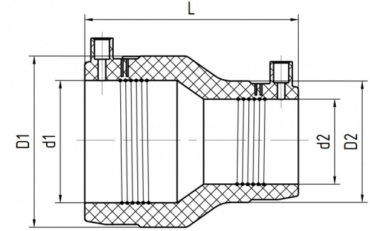 Переход Boilerberg (PE-RT тип II) электросварной редукционный диаметр 40*32 мм, SDR6 – фото, характеристики